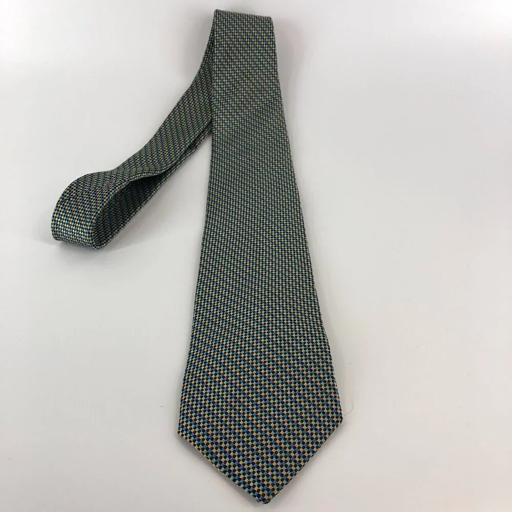 Brooks Brothers Blue And Gold Colored Silk Tie NWT